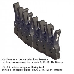 Kit di 6 matrici per cartellatrice a batteria VET-19LI