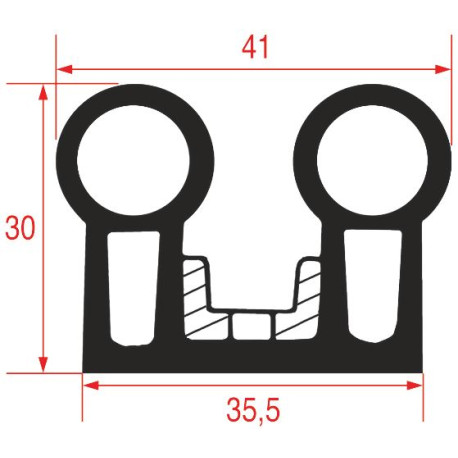 guarnizione porta cella profilo G4451 2500 mm