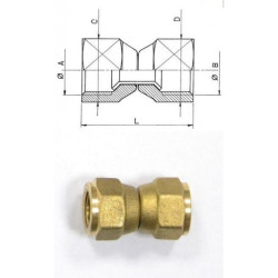 giunti doppio bocchettone 1/4" sae